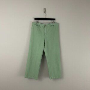 Madewell Emmett Wide-Leg Crop Pants Welt Pocket Edition Pistachio Size 33